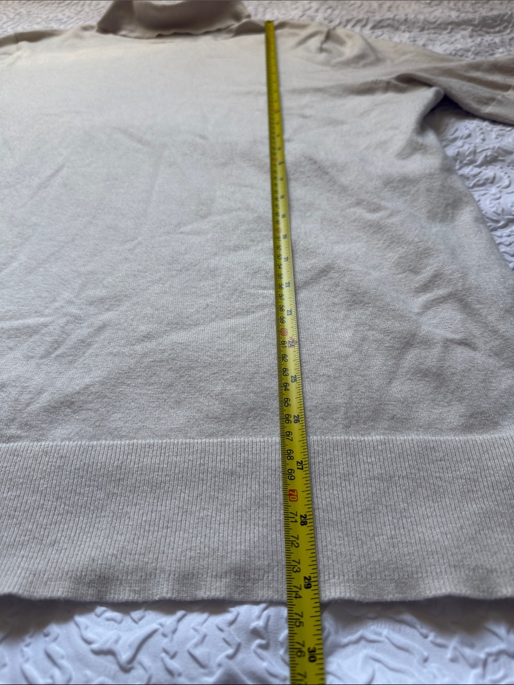 torrid Cream Short-Sleeve Turtleneck Sweater - Picture 3 of 8
